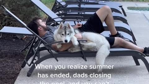 When you realize summer has ended, dads closing