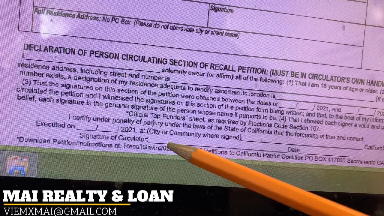 Khẩ̉n ! Cách ký bãi nhiệm Thống ₫ốc California Gavin Newsom cho ₫úng.