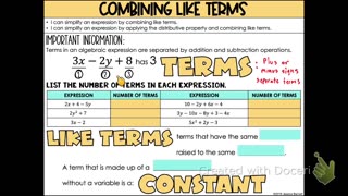 Informal Geometry Combining Like Terms