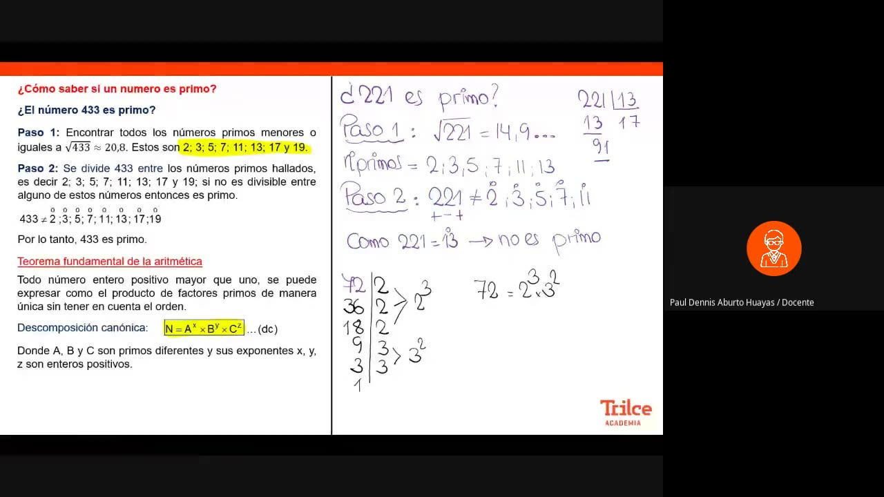 TRILCE SEMESTRAL 2021 | SEMANA 17 | ARITMÉTICA: NÚMEROS PRIMOS