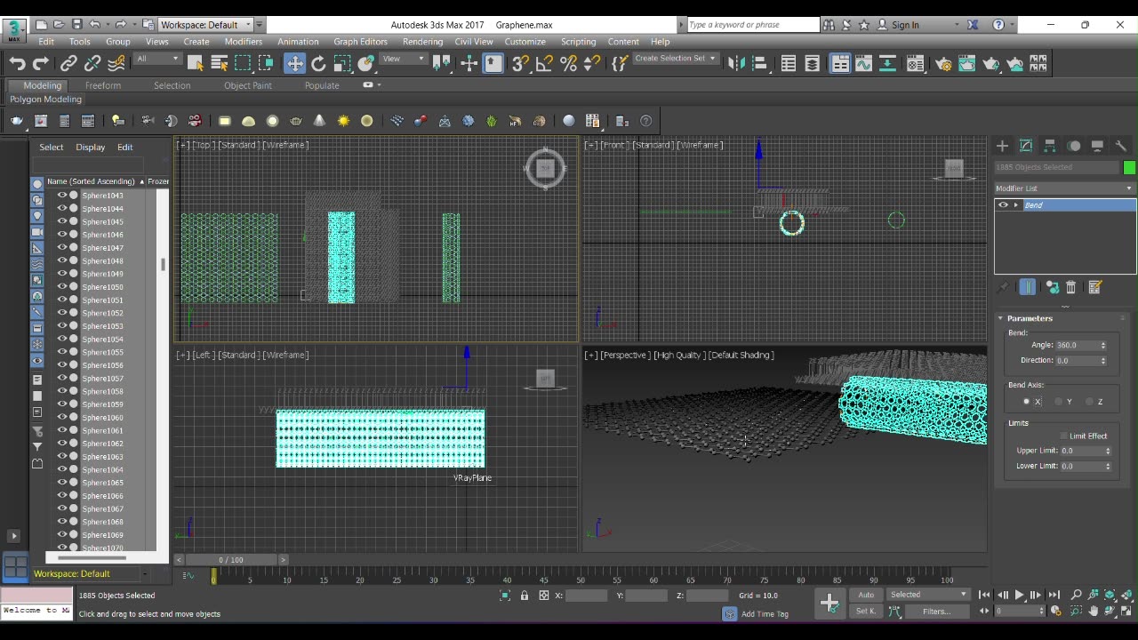 3D Schematic Multi Wall Carbon Nano Tube (MWCNT)