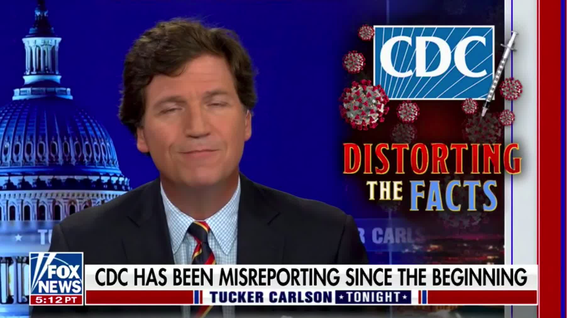 Tucker Carlson slams the CDC for distorting COVID numbers