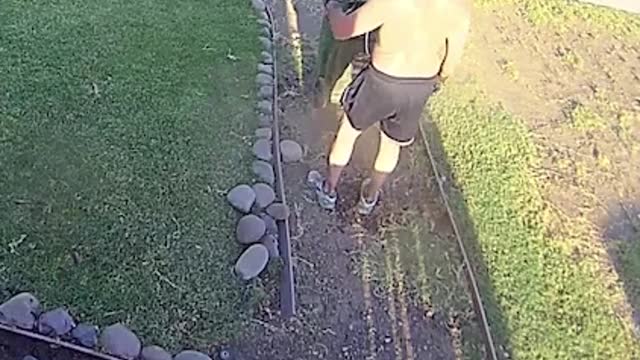 Man Takes Head First Dive Into Trash Can