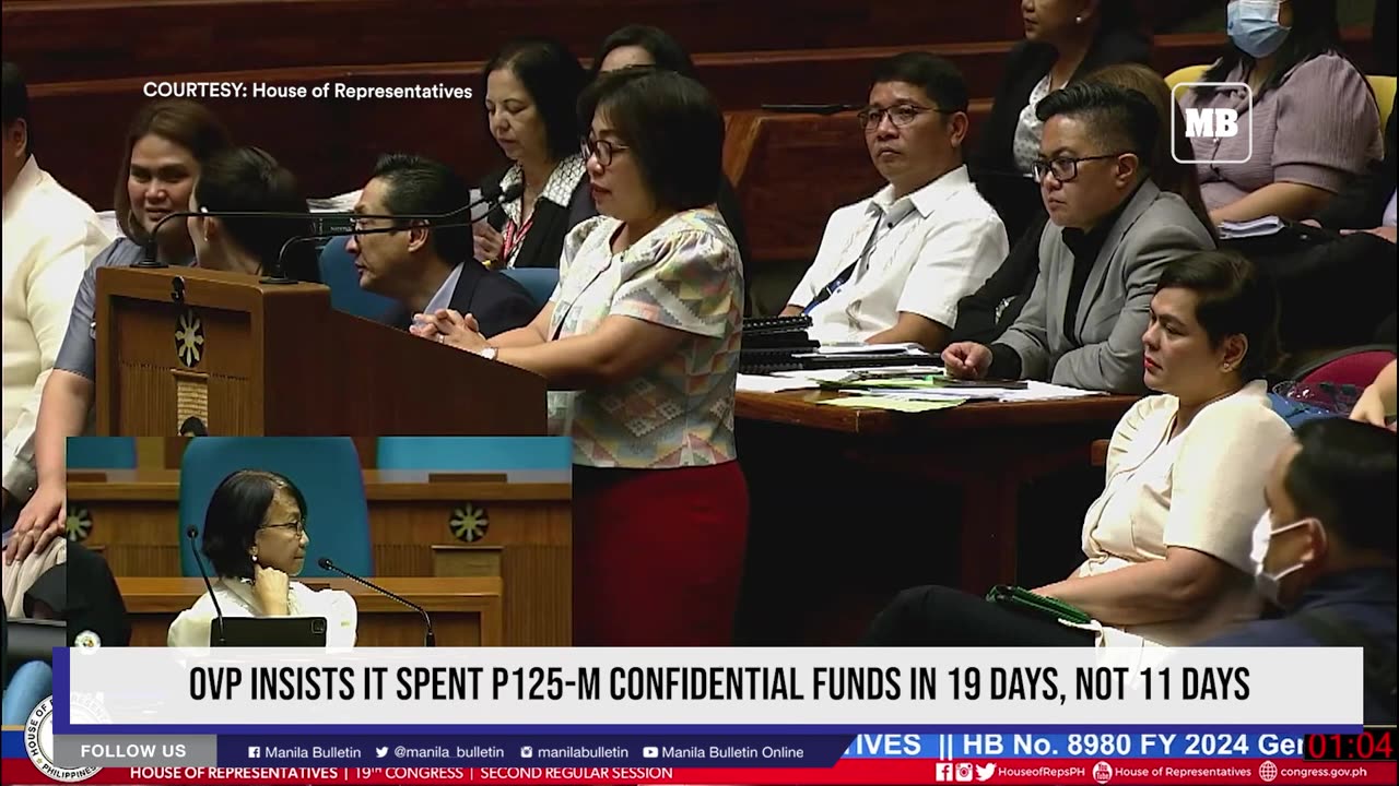 OVP insists it spent P125-M confidential funds in 19 days, not 11 days