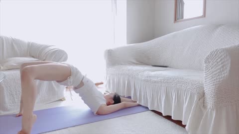 Yoga Stretch Plow Pose