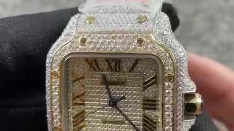 Cartier Santos Iced Out Pave