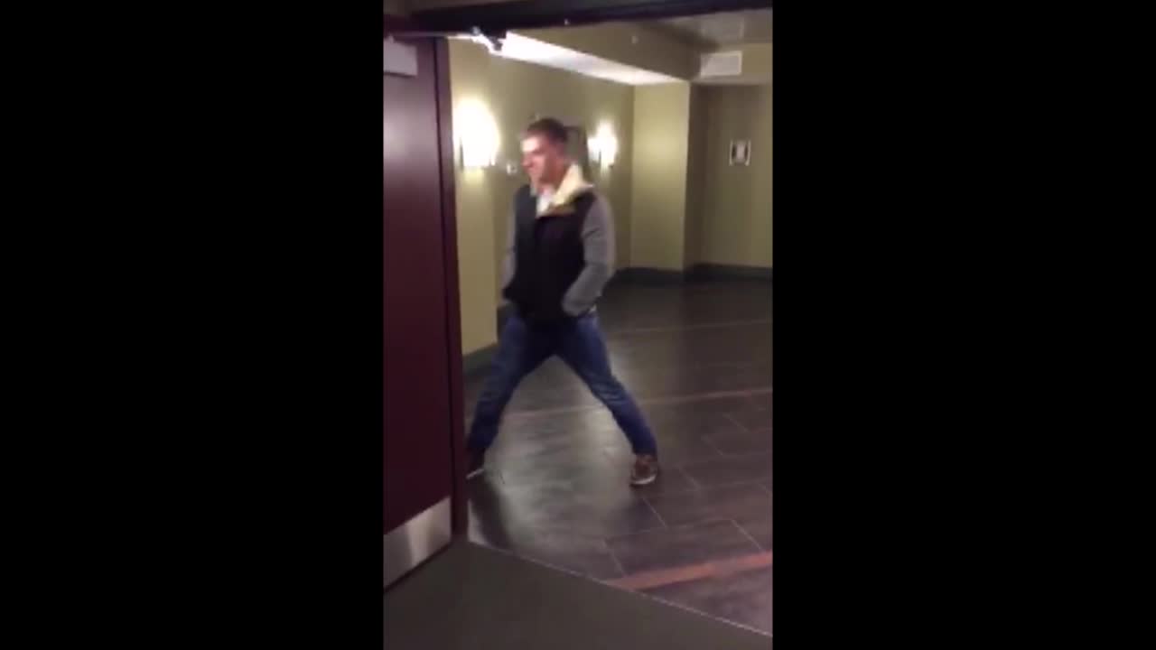 Teen's Strange Dance Ends With A Broken Hotel Lamp