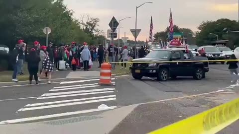 Trump supporters line up 12 hours early for rally in Uniondale, New York