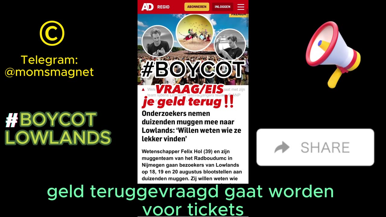 ACTIE: #Boycot Lowlands