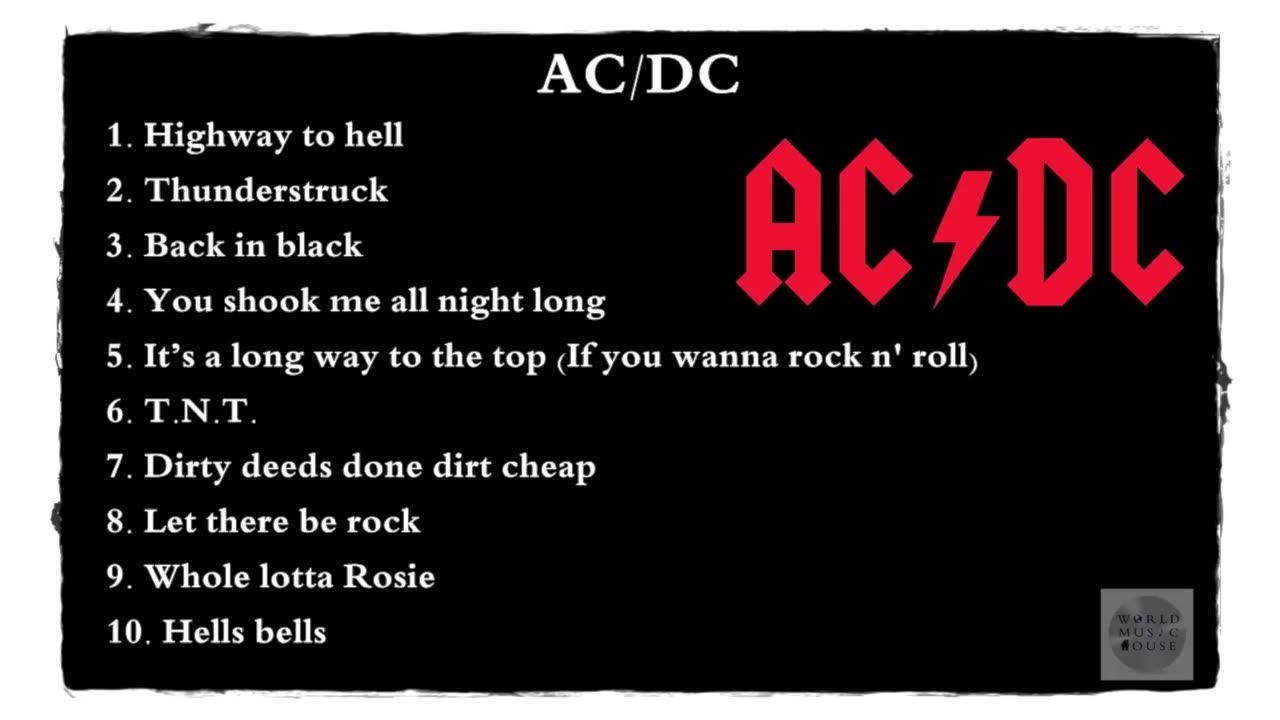 OS MAIORES SUCESSOS DO AC/DC.