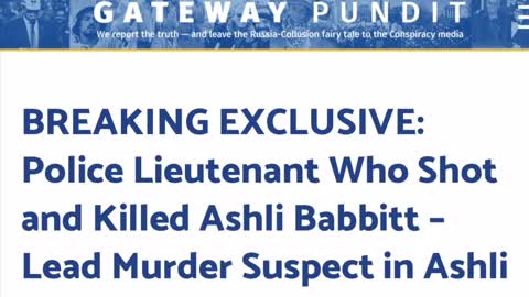 BREAKING EXCLUSIVE: POLICE LIEUTENANT WHO SHOT AND KILLED ASHLI BABBITT – LEAD MURDER SUSPECT