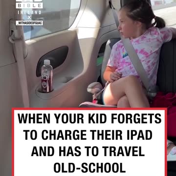 When your daughter forgets to charge her iPad 📱