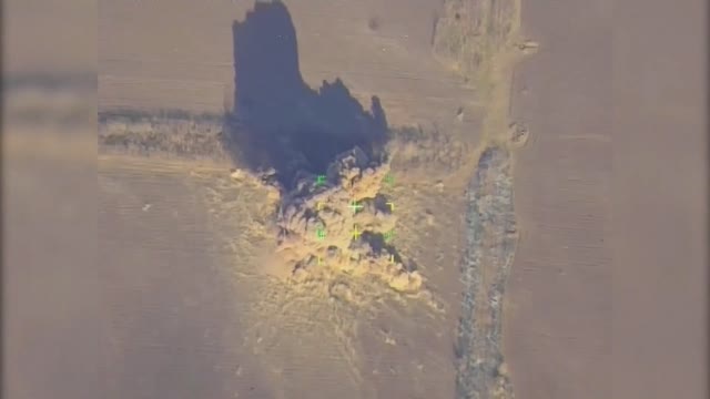 Russian Airforce bombarding Ukrianian equipment #1