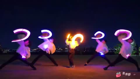 University club "Fluorescent dance" performance