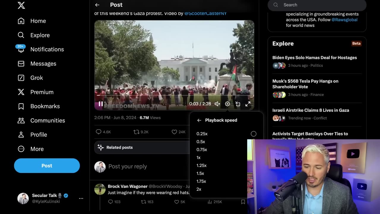 'GENOCIDE JOE!'_ Pro-Palestine Protesters ENCIRCLE The White House _ The Kyle Kulinski Show