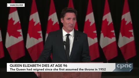 Canadian Prime Minister Justin Trudeau comments on the death of Queen Elizabeth II – September 8, 2022