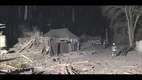 Rescuers desperately pull survivors from rubble as homes destroyed in Sumy