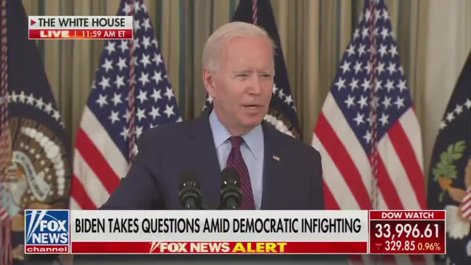 Doocy asks Biden about activists who followed and harassed Sen. Manchin and Sen. Sinema