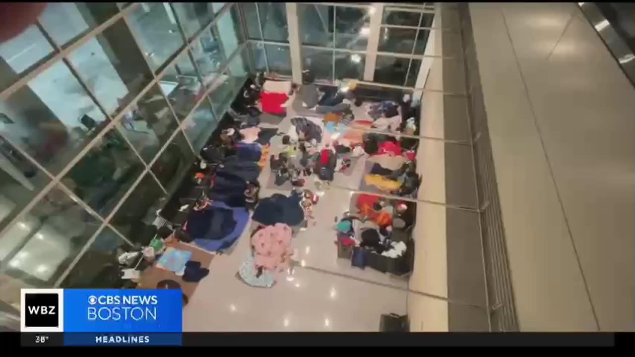 Logan Airport has now been turned into a shelter for illegal aliens in Boston.