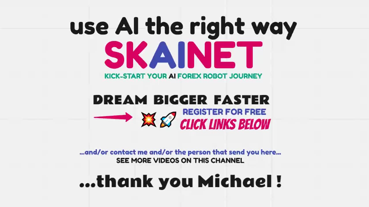 SKAINET FIRST EVENT DATES & PERSONAL THANK YOU MESSAGE OF THE FOUNDER MICHAEL - TOP TEAM ROB BUSER