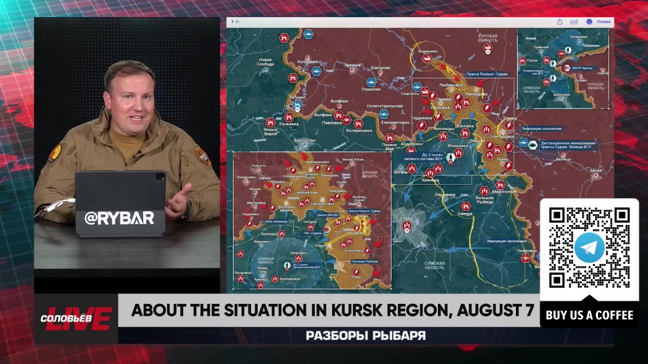 ❗️🌍🎞 Rybar Live: About the situation in Kursk region, August 7, 2024