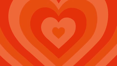 452. Heart Tunnel Background 🧡Orange Neon Heart