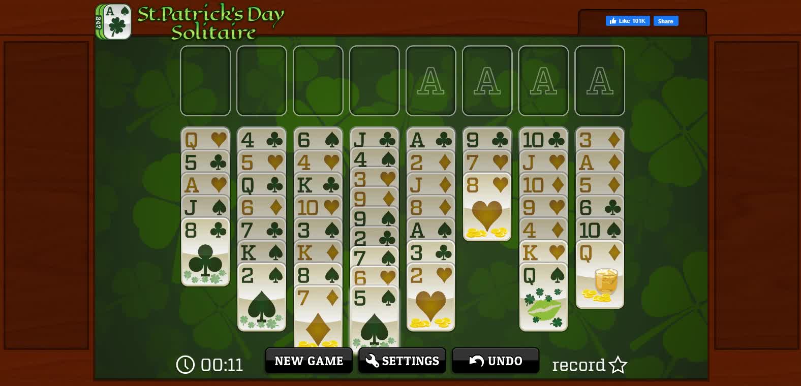 St. Patrick's Day Solitaire card games