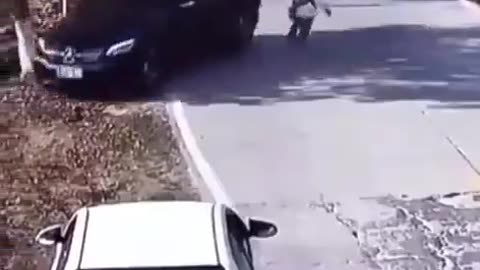 The dad's reaction at the end.