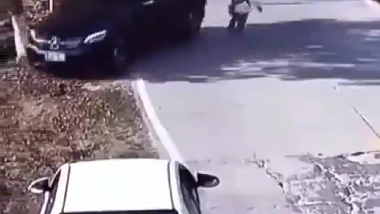 The dad's reaction at the end.
