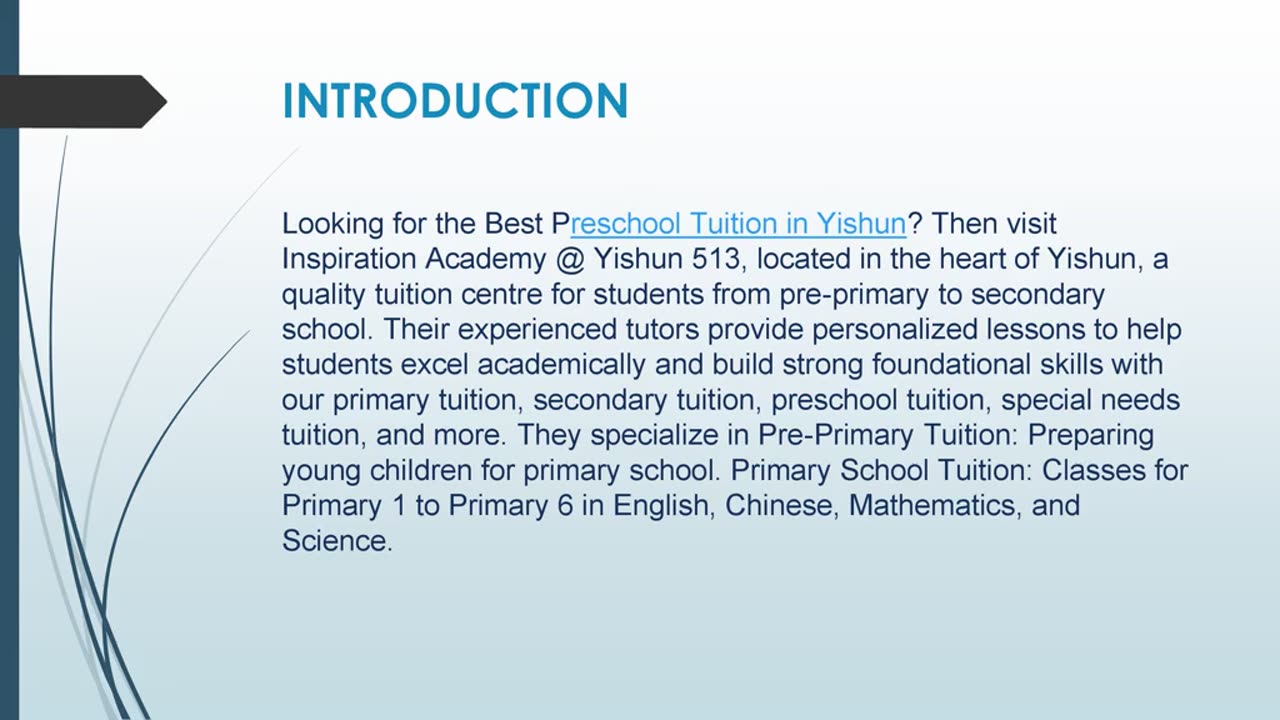 Best Preschool Tuition in Yishun