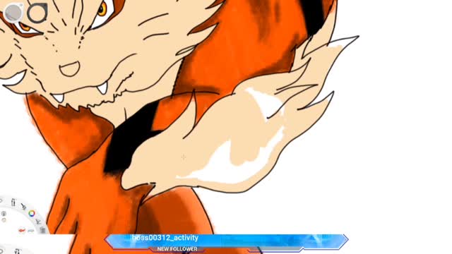 Drawing Arcanine from Pokemon