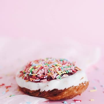 Sprinkling on a donut