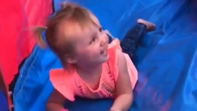 Collab copyright protection - little girl blowup slide faceplant