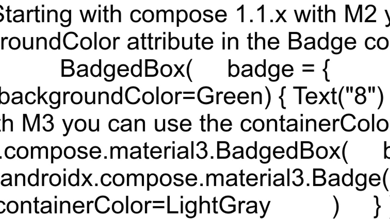 Change background color of Badge compose
