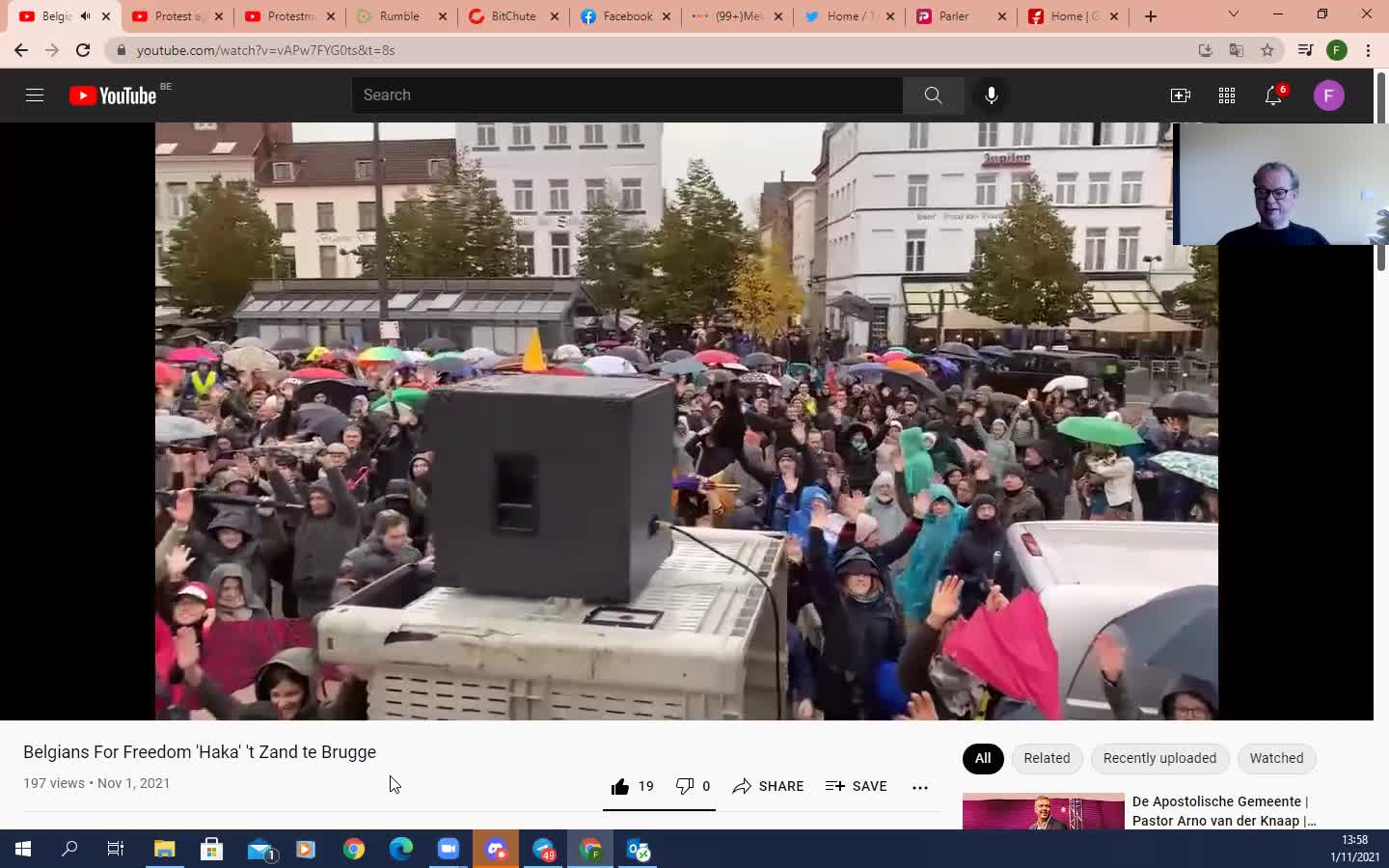 Vrijheidsmars in Brugge 31 Oktober 2021-Nederlands gesproken