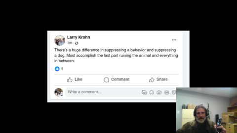 Larry Krohn Admitting That They Are Suppressing Behaviors.