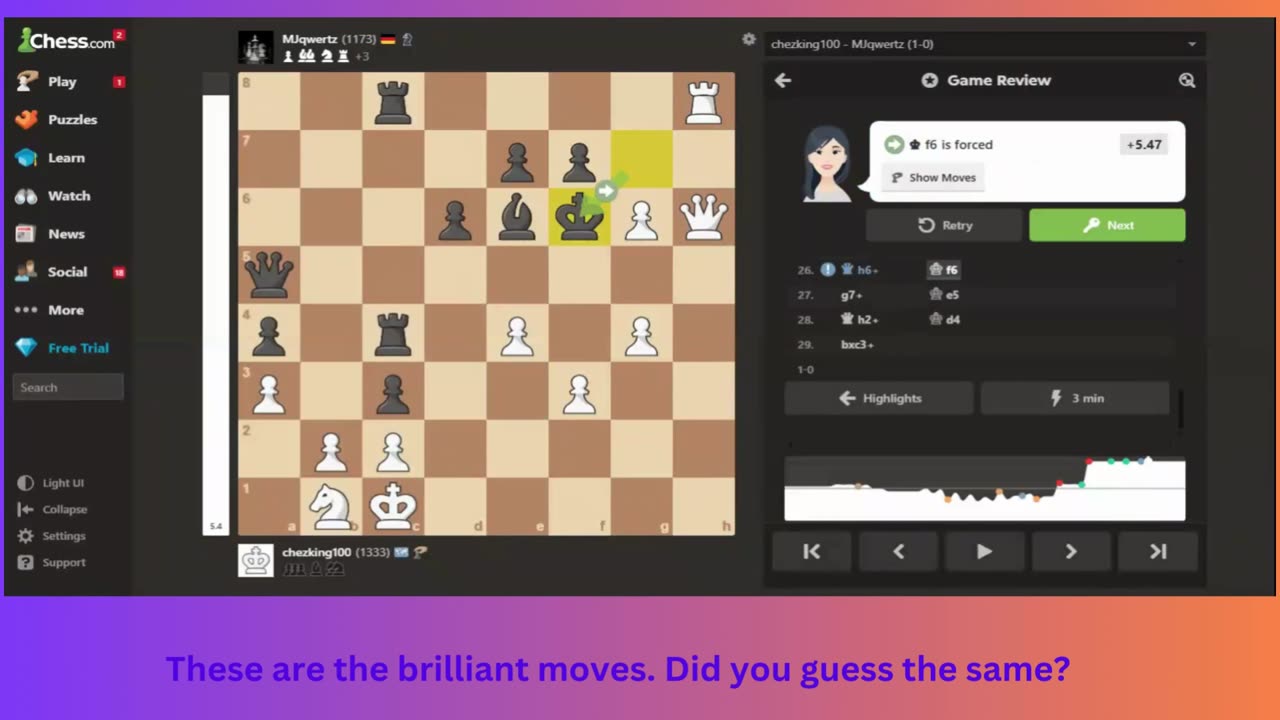 3 brilliant moves in one game?!?!?!!?!?!!?!