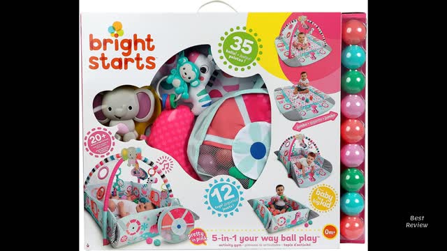 Bright Starts 5in1 Your Way Ball Play, Mat & Activity Gym with 35 Balls, 12 Toys and 20 Min. Music