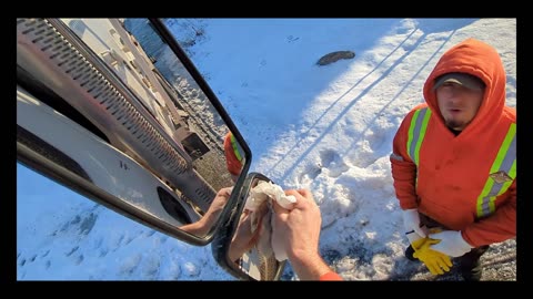 (In Cab - Drivers POV) Recycling truck (CurbSide)