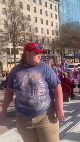 Million MAGA March just before Trumps motorcade