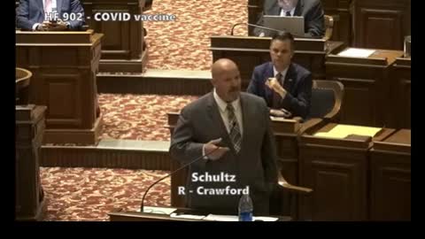 Sen. Schultz closing comments on vaccine mandate bill