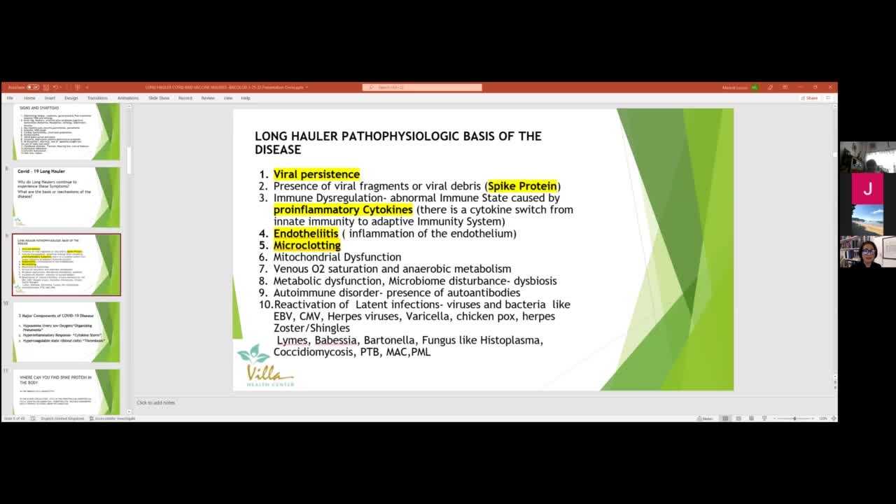 Dr. Villa- Long Hauler Covid and Vaccine Injuries Part 1 of 2