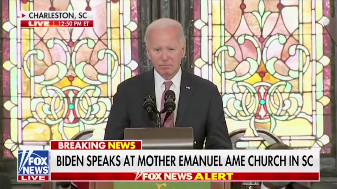 Biden heckled at a church.