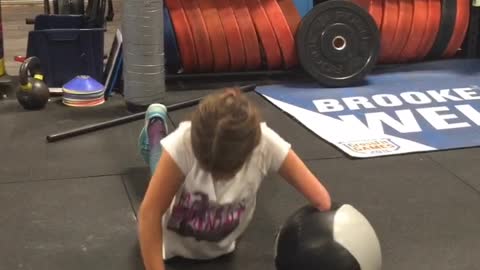 Inspiring Girl Does Push Ups