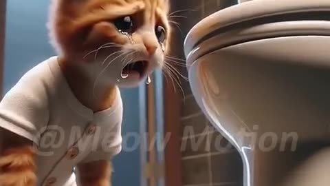 What u do if phone drops in toilet-#cat #cute #kitten #funny #catlover #kitty #cat #cute #kitten