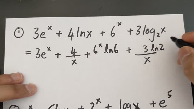 Simple Derivation of Exponential and Log Functions