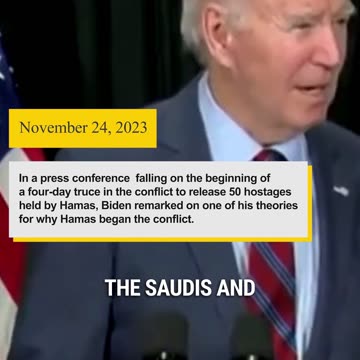 Joe Biden Makes Laughable Claim On Why Hamas Attacked Israel