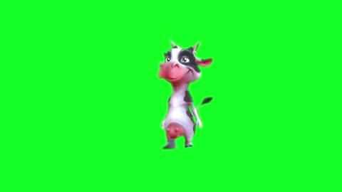 cow dance green screen