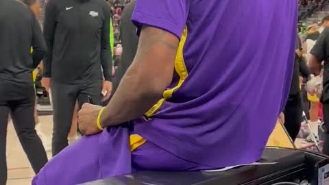 Lebron making young fans day