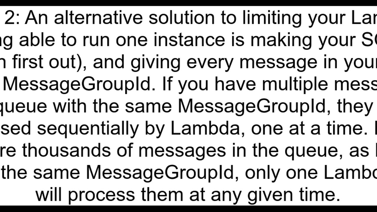 Limit lambda concurrency to 1